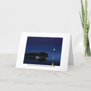 Greeting Card - Moonrise, Cooks Cove Karte
