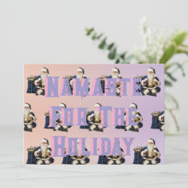 Greeting card navy blue and pink feiertagskarte