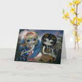 Greeting Card "Owlyn and Robyn" Karte (Gelbe Blume)