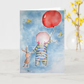 Greeting Card Red Baloon Karte (Gelbe Blume)