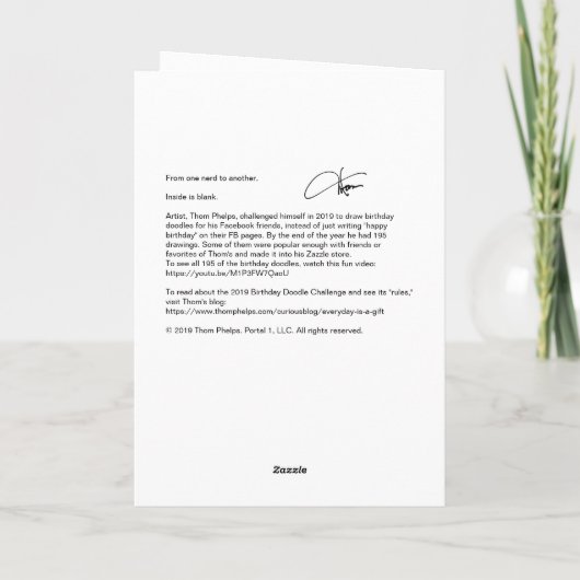 Greeting Card Roboter - from one nerd to another Karte (Rückseite)