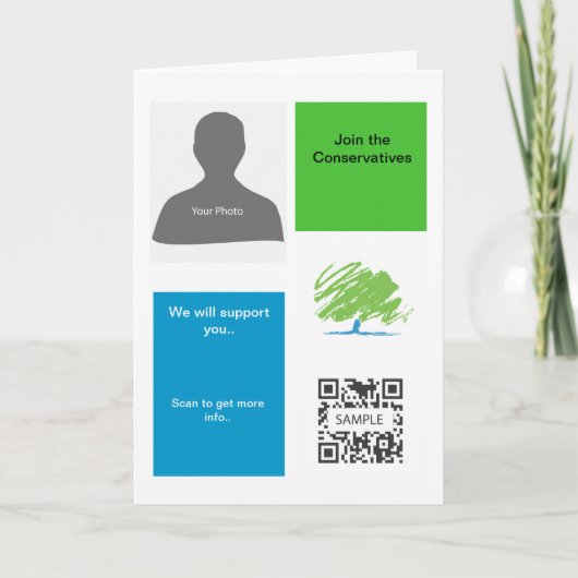 Greeting Card Template Conservative Party Karte (Vorderseite)