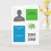 Greeting Card Template Conservative Party Karte (Gelbe Blume)