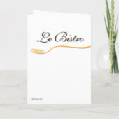 Greeting Card Template Fine Dining French Karte (Rückseite)