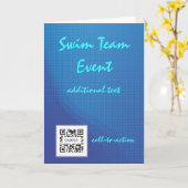 Greeting Card Template Swim Team Event Karte (Gelbe Blume)