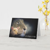 greeting card: The Lion and the Lamb Karte (Gelbe Blume)