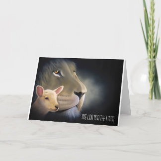 greeting card: The Lion and the Lamb Karte