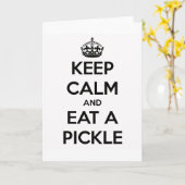Greeting Card (white) - Keep Calm and Eat a Pickle Karte (Gelbe Blume)