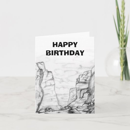 Greeting Card with canyon sketched on it Karte (Vorderseite)