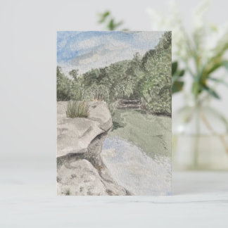 Greeting card with nature scene dankeskarte