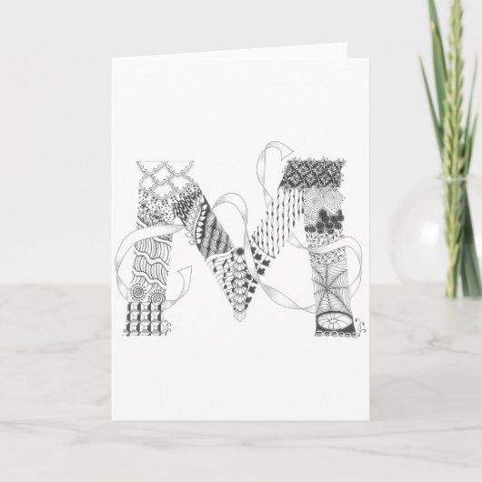 Greeting Card - Zenletter "M" (Vorderseite)