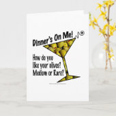 GREETING CARDS Dinner! Oliven? Mittel oder selten? Karte (Gelbe Blume)