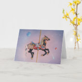 Greeting Cards - Petaluma Carousel Horse 1 Karte (Gelbe Blume)