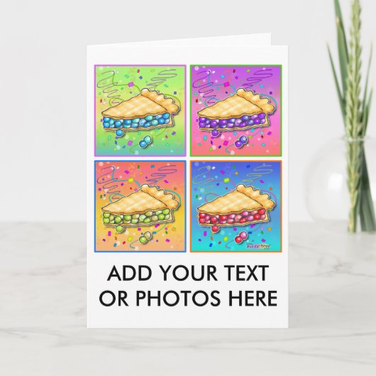 GREETING CARDS - Pop Art Pie Karte (Vorderseite)