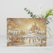 Greeting colour gold feiertagskarte (Stehend Vorderseite)