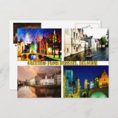 GREETING from BRUSSEL BELGIUM BYMojisola A Gbadamo Postkarte (Vorne/Hinten)