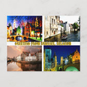 GREETING from BRUSSEL BELGIUM BYMojisola A Gbadamo Postkarte (Vorderseite)