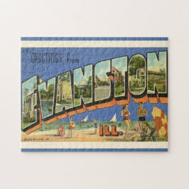 Greeting from Evanston ILL 11x14 Puzzle