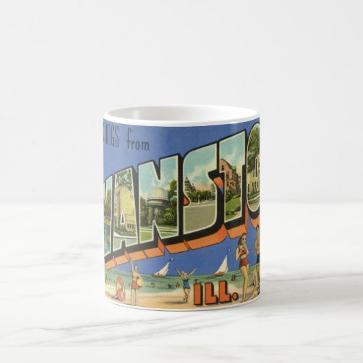 Greeting from Evanston ILL.  Kaffeetasse (Mittel)