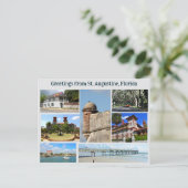 Greeting from St. Augustine  Postcard Postkarte (Stehend Vorderseite)
