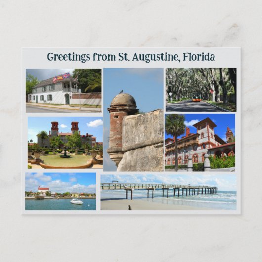 Greeting from St. Augustine  Postcard Postkarte (Vorderseite)