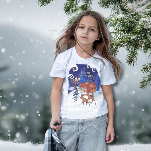Greeting from the North Moose Village Kid's tee