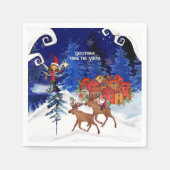 Greeting from the North Moose Village Serviette (Vorderseite)