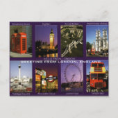 GREETING VON LONDON, ENGLAND POSTCARD VON MOJISOLA POSTKARTE (Vorderseite)