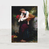 Greetingcard mit William Bouguereau-Malerei Karte (Vorderseite)