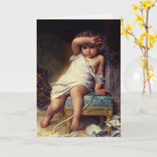 Greetingcard With Emile Munier Painting Karte (Gelbe Blume)