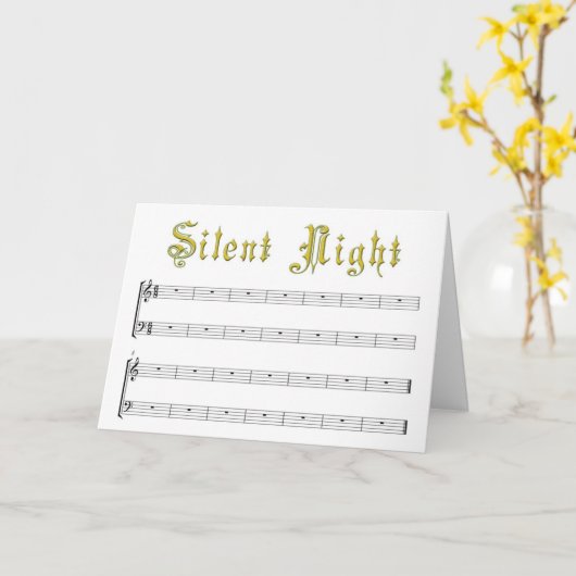 greetingcards-silent-white karte (Gelbe Blume)