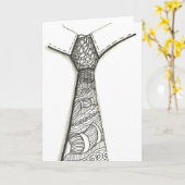 Greetingkarte für Männer Krawatte Karte (Gelbe Blume)