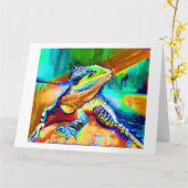 GREETINGKARTE - MALERIERUNG VON WASSERDRAGON KARTE (Gelbe Blume)