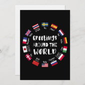 Greetings around the world - Hello in all language Einladung (Vorne/Hinten)