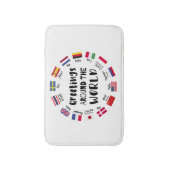 Greetings around the world, Hello in all languages Badematte (Vorderseite Vertikal)