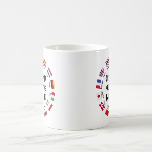 Greetings around the world, Hello in all languages Kaffeetasse (Mittel)