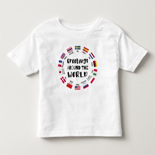 Greetings around the world, Hello in all languages Kleinkind T-shirt (Vorderseite)
