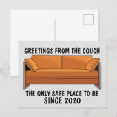 GREETINGS AUS DEN COUCH POSTCARDS POSTKARTE (Vorne/Hinten)