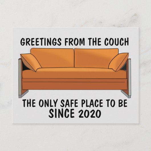 GREETINGS AUS DEN COUCH POSTCARDS POSTKARTE (Vorderseite)