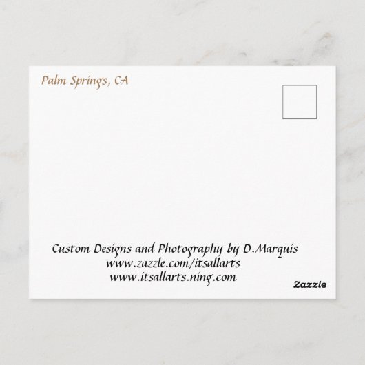 GREETINGS AUS DER DESERT #1 POSTCARD POSTKARTE (Rückseite)