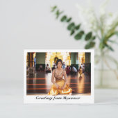 GREETINGS AUS MYANMAR POSTKARTE (Stehend Vorderseite)