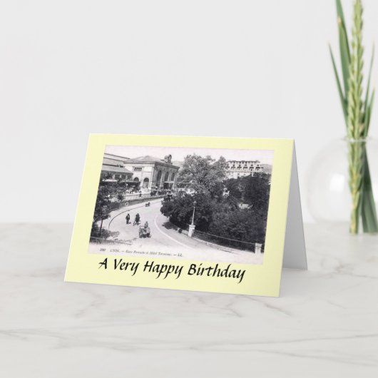 Greetings Card - Lyon, Frankreich (Gare Perrache) Karte (Vorderseite)