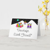 GREETINGS, ERDE FREUNDE! KARTE (Gelbe Blume)