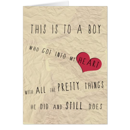 Greetings for your boyfriend/husband karte