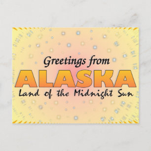 Greetings from Alaska Postkarte