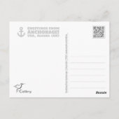 Greetings from Anchorage - Watercolor painting Postkarte (Rückseite)