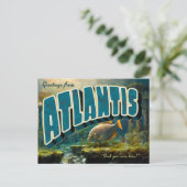 Greetings from Atlantis Postcards Feiertagspostkarte (Stehend Vorderseite)
