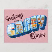 Greetings from Casey, Illinois Vintage Postkarte (Vorderseite)