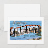 Greetings from Charleston, South Carolina! Vintage Postkarte (Vorne/Hinten)