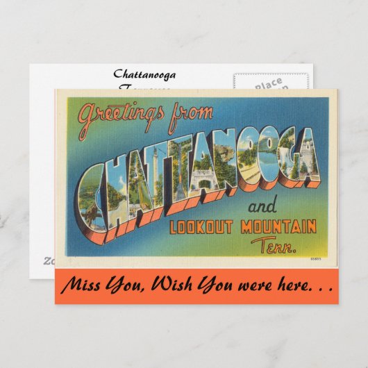 Greetings from Chattanooga Postkarte (Vorne/Hinten)